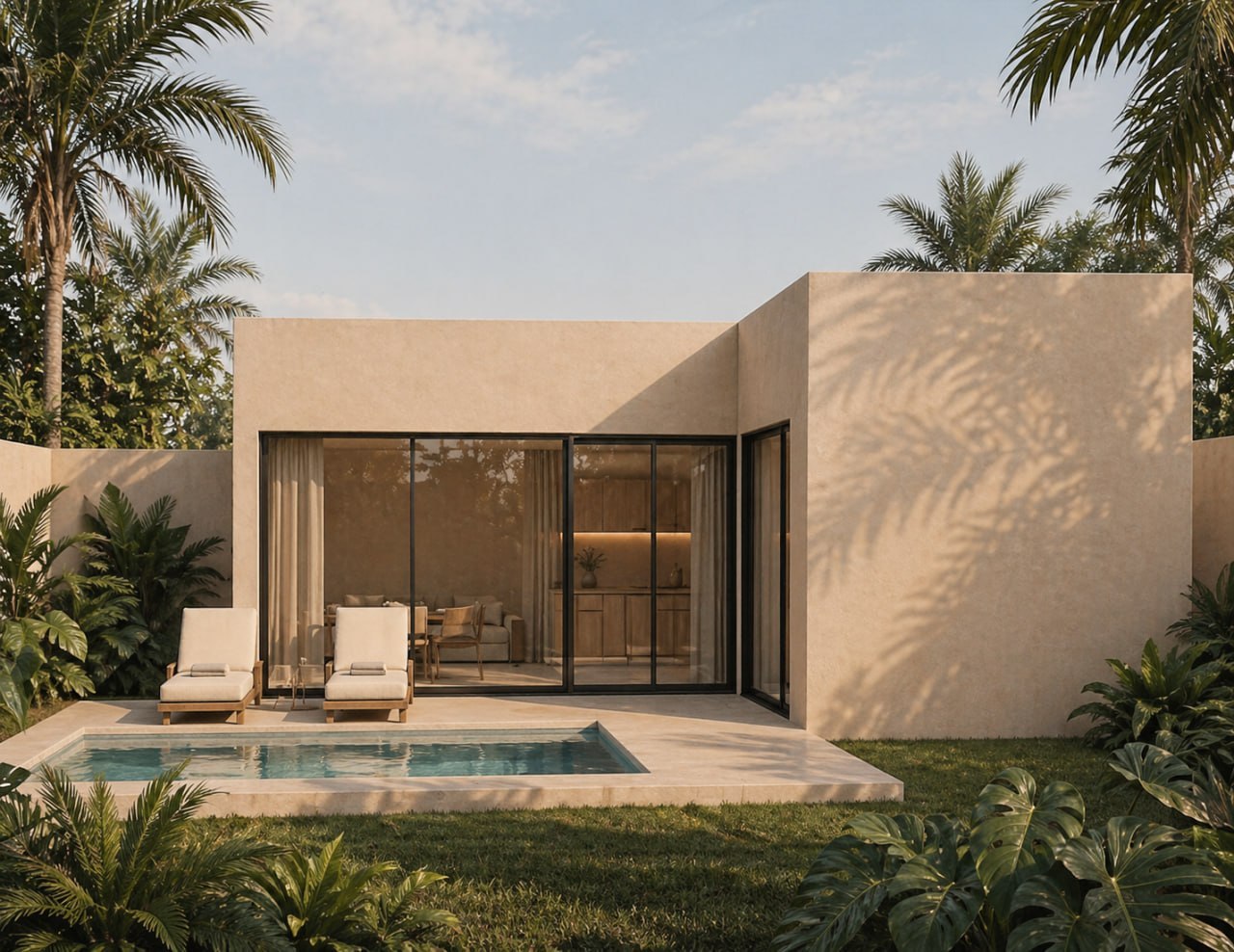 1-bedroom villa exterior — pool and terrace